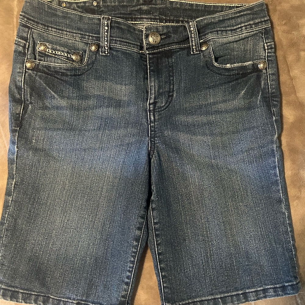 Style & Co. Dark Blue Embroidered Jeans - Picture 4 of 7